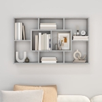 Mensola a Muro Grigio Sonoma 85x16x52,5 cm in Legno Multistrato