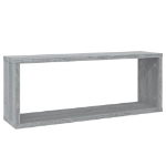 Mensole Cubo Muro 2 pz Grigio Sonoma 60x15x23 cm in Multistrato