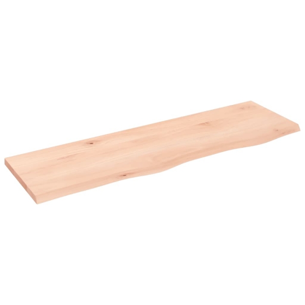 Ripiano a Parete 100x30x2 cm Legno Massello Rovere Non Trattato