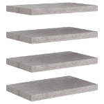 Scaffali a Parete 4 pz Grigio Cemento 50x23x3,8 cm in MDF