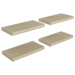 Scaffali a Parete 4 pz Rovere 50x23x3,8 cm in MDF