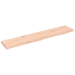 Ripiano a Parete 100x20x2 cm Legno Massello Rovere Non Trattato