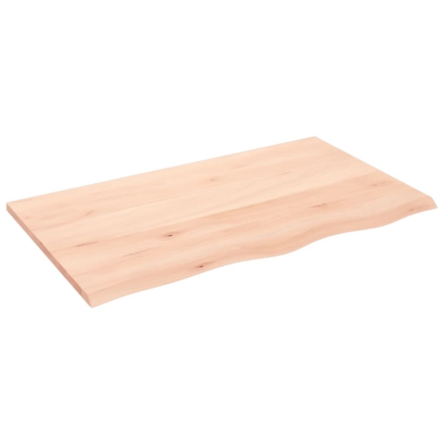 Ripiano a Parete 100x60x2 cm Legno Massello Rovere Non Trattato