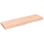 Ripiano a Parete 100x30x(2-6) cm Massello Rovere Non Trattato