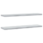 Mensole a Muro 2pz 100x23,5x3cm Argento in Acciaio Inossidabile