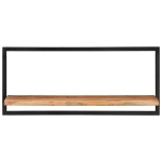 Mensole Parete 2pz 80x25x35 cm Legno Massello Acacia e Acciaio