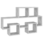 Scaffale Muro Auto Grigio Cemento 82x15x51 cm Legno Multistrato