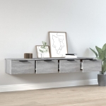 Mobili Pensili 2 pz Grigio Sonoma 68x30x20 cm Legno Multistrato