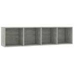 Libreria/Mobile TV Grigio Cemento 143x30x36 cm