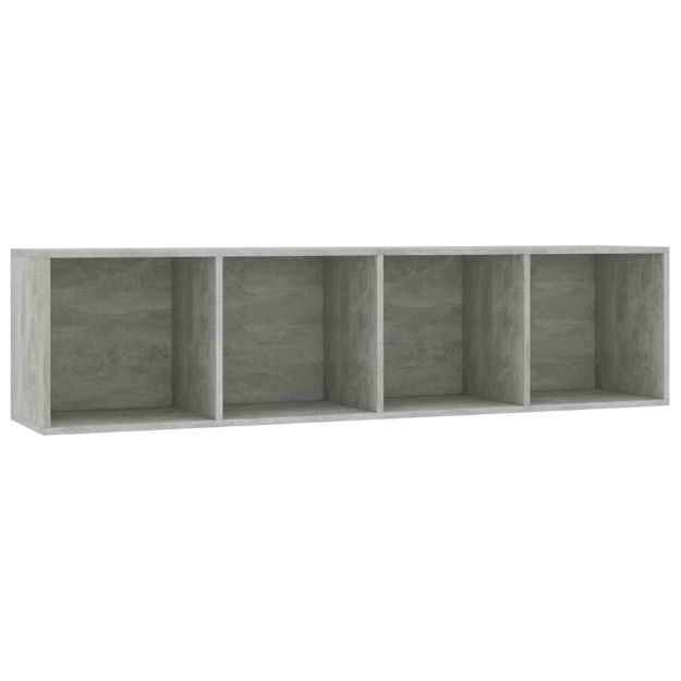 Libreria/Mobile TV Grigio Cemento 143x30x36 cm