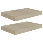 Scaffali a Parete 2 pz Rovere 40x23x3,8 cm in MDF