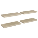 Scaffali a Parete 4 pz Rovere 60x23,5x3,8 cm in MDF