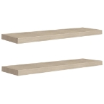 Scaffali a Parete 2 pz Rovere 90x23,5x3,8 cm in MDF