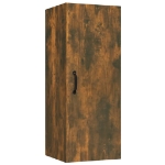 Mobile Pensile Muro Rovere Fumo 34,5x34x90 cm Legno Multistrato