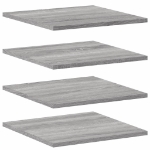 Mensole Parete 4pz Grigio Sonoma 40x40x1,5cm Legno Multistrato