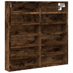 Armadietto Vetrina Rovere Fumo 60x8,5x58 cm Legno Multistrato