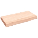 Ripiano a Parete 40x20x4 cm Legno Massello Rovere Non Trattato