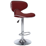 323649 Bar Stools 2 pcs Wine Red Faux Leather