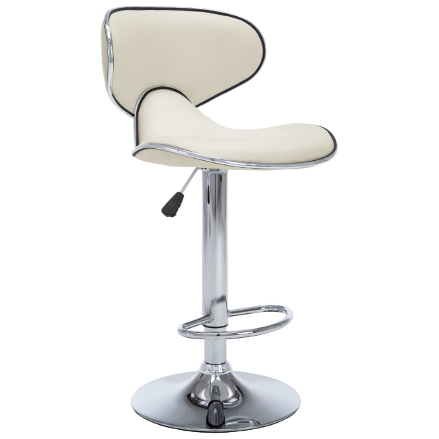 323647 Bar Stools 2 pcs Cream Faux Leather