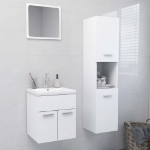 Set Mobili da Bagno Bianco in Truciolato