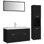 Set Mobili da Bagno Nero in Truciolato