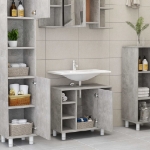 Mobile da Bagno Grigio Cemento 60x32x53,5 cm Legno Multistrato