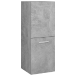 Mobile da Bagno Grigio Cemento 30x30x80 cm Legno Multistrato