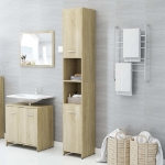 Mobile da Bagno Rovere Sonoma 30x30x183,5 cm Legno Multistrato