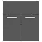 Mobile Sottolavabo Grigio 41x38,5x46 cm in Legno Multistrato