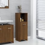 Armadietto Bagno Rovere Marrone 30x30x95cm in Legno Multistrato