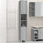 Armadietto Bagno Grigio Sonoma 30x30x179cm in Legno Multistrato