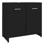 Mobile da Bagno Nero 60x33x61 cm in Legno Multistrato