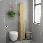 Armadietto Bagno Rovere Sonoma 25x26,5x170 cm Legno Multistrato