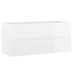 Mobile Lavabo Bianco Lucido 100x38,5x45 cm in Legno Multistrato