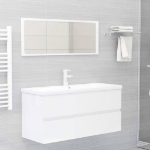 Mobile Lavabo Bianco Lucido 100x38,5x45 cm in Legno Multistrato