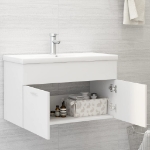 Mobile Sottolavabo Bianco 80x38,5x46 cm in Legno Multistrato