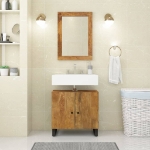 Mobile Lavabo 62x33x58cm Legno Massello Mango Legno Multistrato