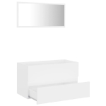 Set Mobili da Bagno 2 pz Bianco in Legno Multistrato