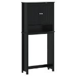 Mobile per Lavatrice BERG Nero 76x27x164,5cm Legno Massello