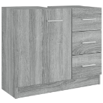 Mobile Lavabo Grigio Sonoma 63x30x54 cm in Legno Multistrato