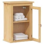 Mobile Bagno a Parete Corona 45x27x64,5cm Legno Massello Pino