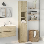 Mobile da Bagno Rovere Marrone 32x25,5x190 cm Legno Multistrato