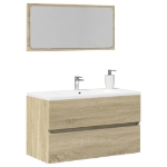 Mobile da Bagno con Specchio Rovere Sonoma 80x38,5x45 cm