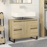 Mobile da Bagno Rovere Sonoma 80x33x60 cm in Legno Multistrato