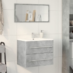 Mobile Lavabo Grigio Cemento 60x38,5x48 cm in Legno Multistrato