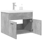 Mobile da Bagno con Lavabo Integrato Grigio Cemento