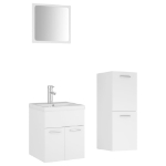 Set Mobili da Bagno Bianco in Legno Multistrato