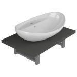 Set Mobili da Bagno 2 pz Ceramica Grigio