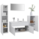 Set Mobili da Bagno Bianco in Truciolato