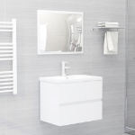 Mobile Lavabo Bianco Lucido 60x38,5x45 cm in Legno Multistrato